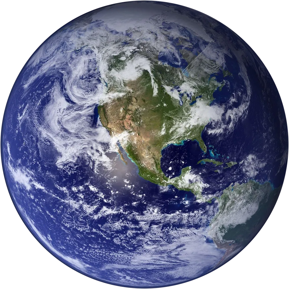 Planeta Tierra visto desde el espacio con el continente americano y México al centro, que representa la presencia global de la firma